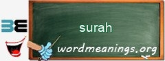 WordMeaning blackboard for surah